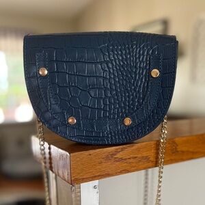 Stella Bianca Embossed Leather Chain Crossbody